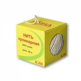 Нитка ХБ 900 текс кулинарная по 60 м в коробе