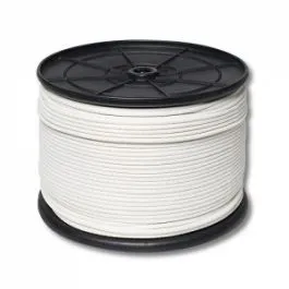 Шнур полиэфирный ПЭф плет. 8-прядн.d. 6,0 мм белый на кат. 200 мм