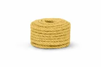 Канат джутовый ДТ тросовой свивки d.   8 мм желтый в отрезках по 15 м (ЦН)