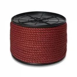 Канат джутовый ДТ тросовой свивки d. 8 мм красный на кат. 200 мм