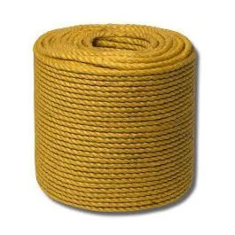 Канат джутовый ДТ тросовой свивки d. 12 мм желтый